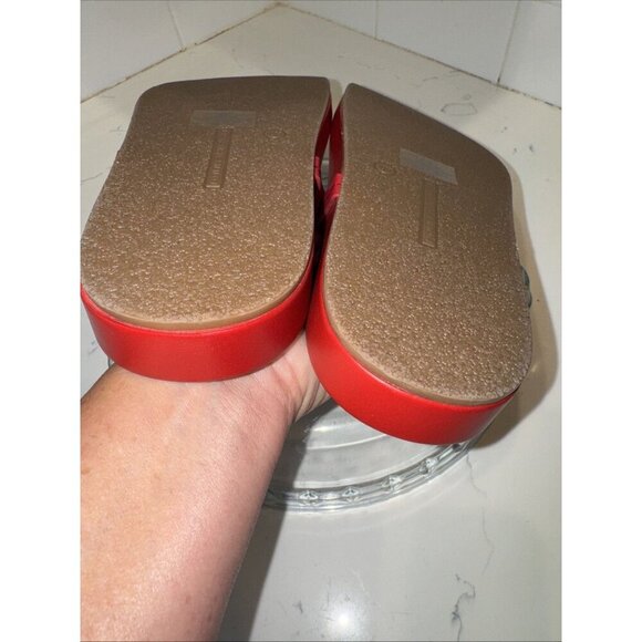 Tommy Hilfiger Womens Relina Red Thong Sandals Shoes Sz 10 flip flops - Picture 11 of 13